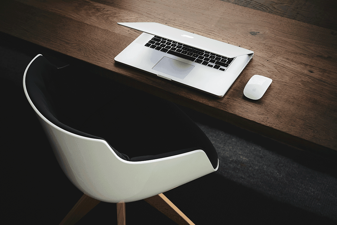 laptop on a desk
